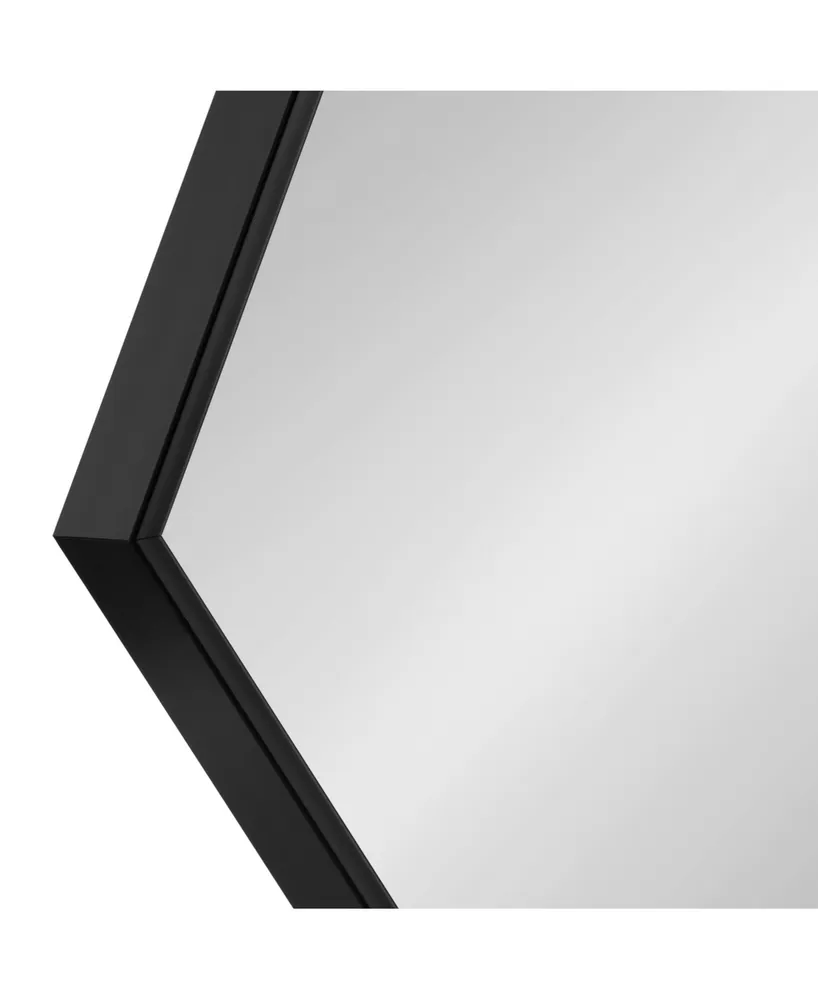 Kate and Laurel Rhodes 6-Sided Hexagon Wall Mirror - 30.75" x 34.75"