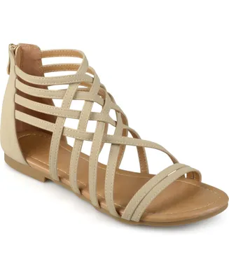 Journee Collection Women's Hanni Crisscross Strappy Flat Sandals