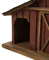 Glitzhome Extra-Large Rustic Wood Barn Birdhouse