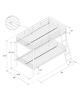 EveryRoom Eeva Twin over Metal Bunk Bed