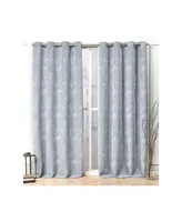 Nicole Miller Turion Floral Blackout Grommet Top Curtain Panel Pair, 52" X 96"