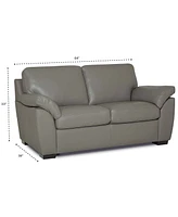 Lothan 64" Leather Loveseat, Created for Macy's