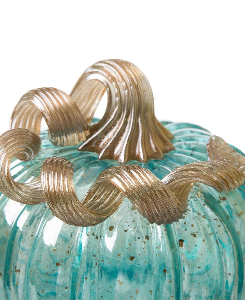Glitzhome Small Glass Pumpkin