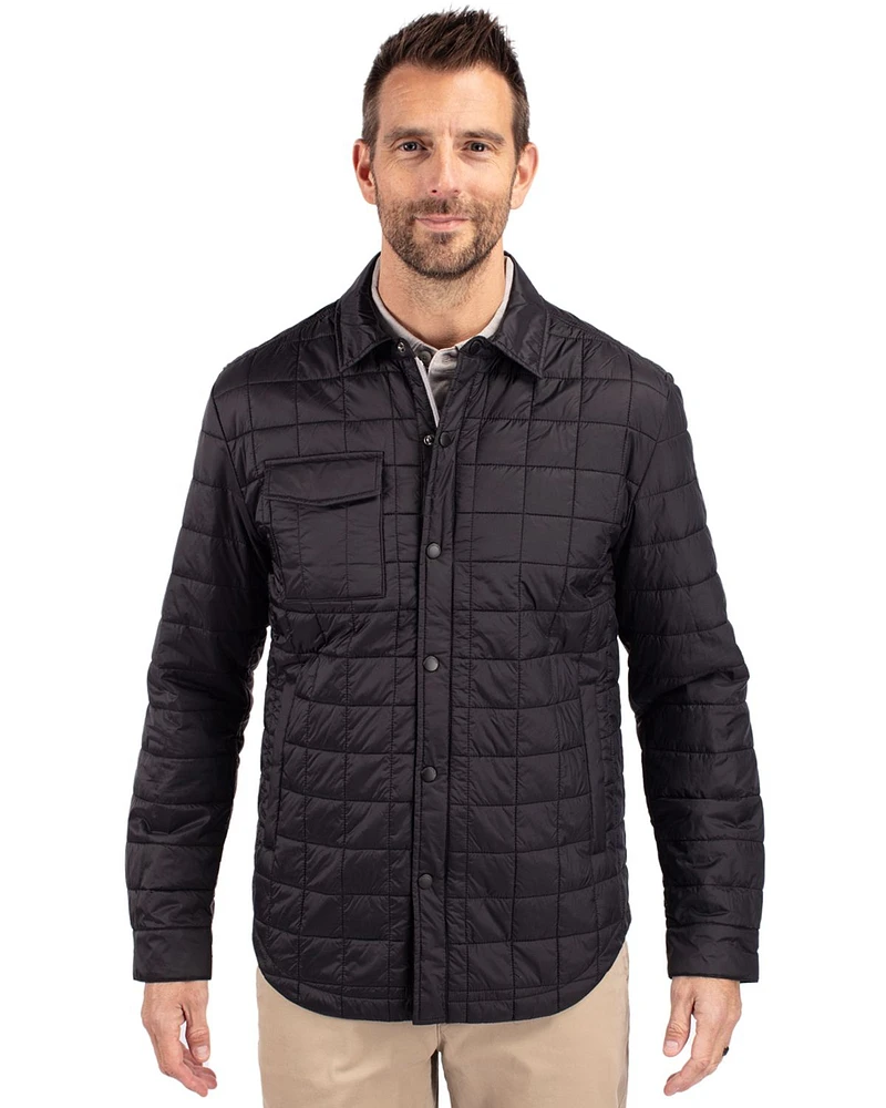 Cutter & Buck Men's Rainier PrimaLoft Eco Insulated Quilted Shirt Jacket