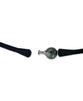 Effy Black Cultured Freshwater Pearl (11mm) Silicone Rubber 14" Choker Necklace (Also available in Gray)