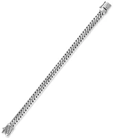 Esquire Men's Jewelry Heavy Serpentine Link Bracelet in 14k Gold-Plated Silver, Also available in Sterling Silver, Created for Macy's