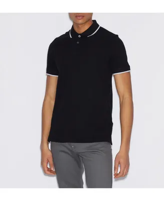 A|X Armani Exchange Men's Contrast Tipped Polo Shirt