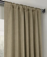 Half Price Drapes Nomad Tan Textured Faux Linen Room Darkening Curtain