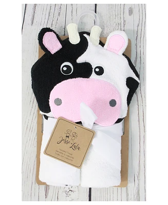 3 Stories Trading Jesse Lulu Infant Hooded Towel, Cow
