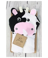 3 Stories Trading Jesse Lulu Infant Hooded Towel, Cow