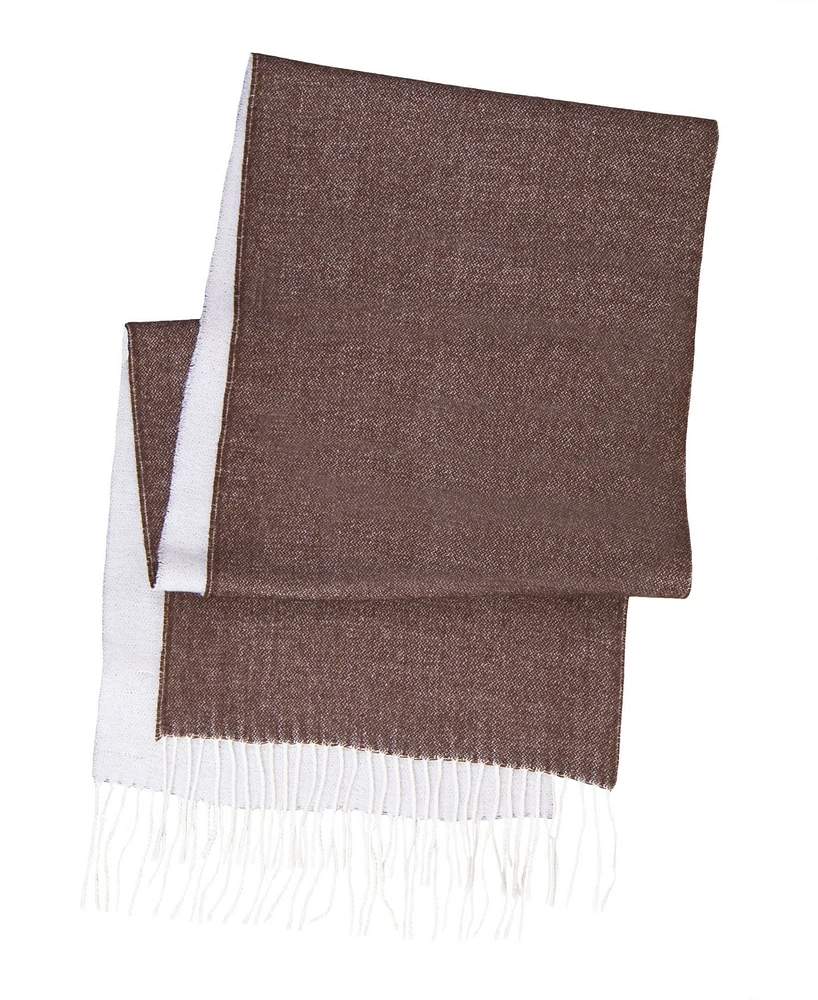 Simply Natural Women's Alpaca-Wool Double Face Reversible Scarf