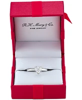 Diamond Heart-Cut Solitaire Engagement Ring (1 ct. t.w.) in 14k White or Yellow Gold