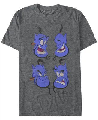 Disney Men's Aladdin Genie Expressions Short Sleeve T-Shirt
