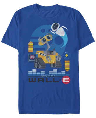 Disney Pixar Men's Wall-e Geometric Play Short Sleeve T-Shirt