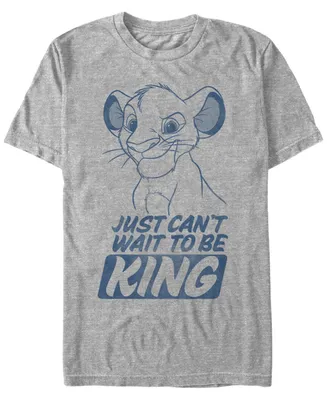 Disney Men's The Lion King Young Simba Can't Wait To Be Short Sleeve T-Shirt