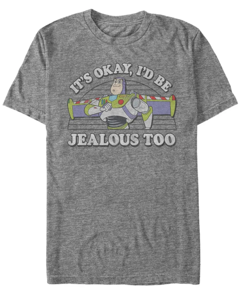 Disney Pixar Men's Toy Story Buzz It's Ok I'd Be Jealous Too Short Sleeve T-Shirt