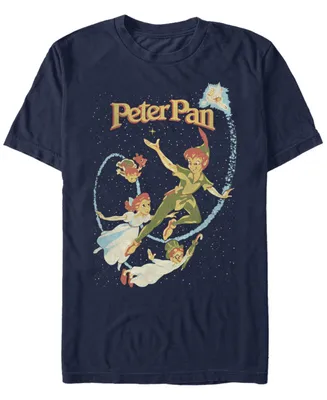 Disney Men's Peter Pan Darling Flight Vintage Short Sleeve T-Shirt