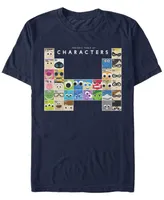 Disney Pixar Men's Movie Characters Periodic Table Short Sleeve T-Shirt