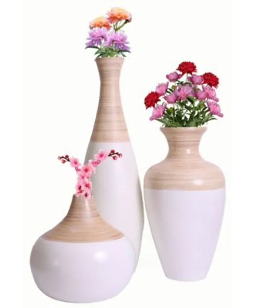 Uniquewise Spun Bamboo Vase Collection