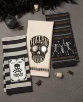 Design Imports Assorted Skeleton Embellished Dishtowel Set