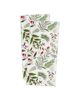 Design Imports Holiday Sprigs Printed Dishtowel Set