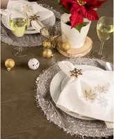 Design Imports Sparkle Snowflakes Embroidered Napkin, Set of 6