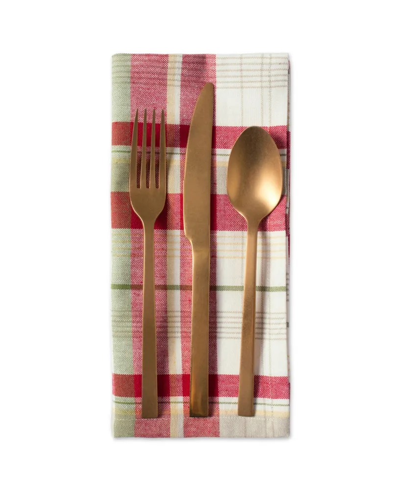 Design Imports Orchard Plaid Napkin Set