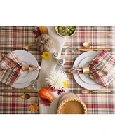 Design Imports Give Thanks Plaid Tablecloth