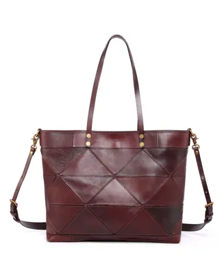 Old Trend Women's Genuine Leather Prism Tote Bag
