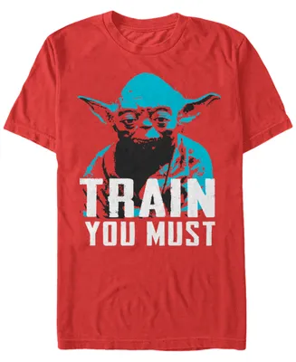 Star Wars Men's Classic Yoda Train You Must Short Sleeve T-Shirt