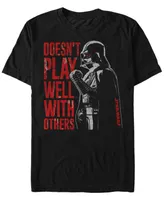 Star Wars Men's Classic Darth Vader Doesn't Play Well With Others Short Sleeve T-Shirt