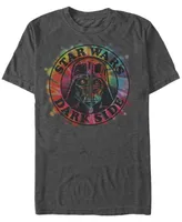 Star Wars Men's Classic Tie Dye Darth Vader Dark Side Logo Short Sleeve T-Shirt