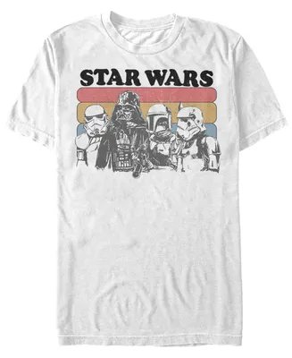 Star Wars Men's Classic Retro Darth Vader And Stormtroopers Short Sleeve T-Shirt