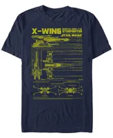 Star Wars Men's X-Wing Starfighter Model Short Sleeve T-Shirt