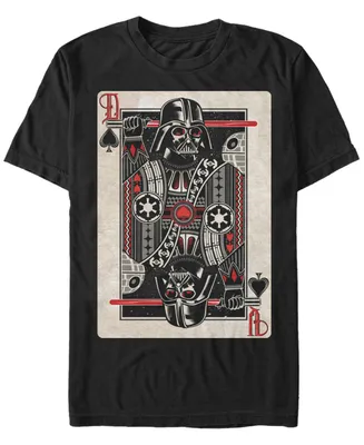 Star Wars Men's Classic Darth Vader of Spades Playing Card Short Sleeve T-Shirt