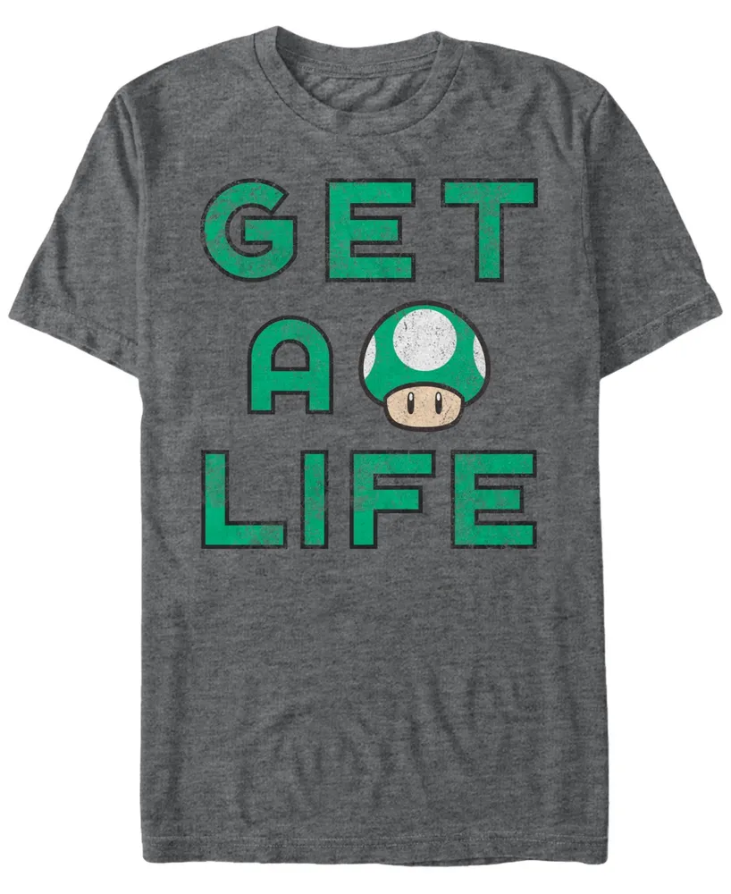 Nintendo Men's Super Mario Get A Life Short Sleeve T-Shirt