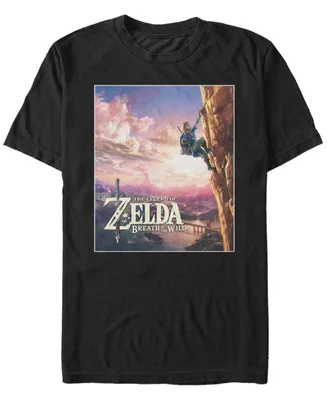 Nintendo Men's Legend of Zelda Link Rock Climbing Short Sleeve T-Shirt
