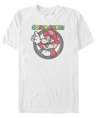 Nintendo Men's Super Mario Classic Tire Logo Short Sleeve T-Shirt