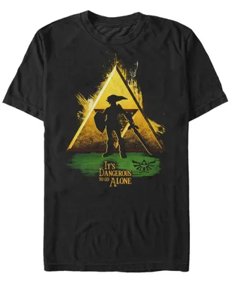 Nintendo Men's Legend of Zelda It's Dangerous Triforce Logo Short Sleeve T-Shirt