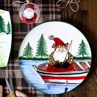 Vietri Old St. Nick Round Platter - Fishing