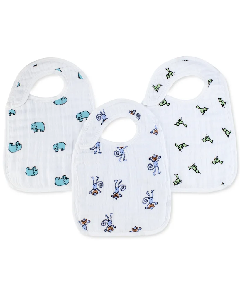 aden by aden + anais Baby Boys or Baby Girls Jungle Bibs, Pack of 3