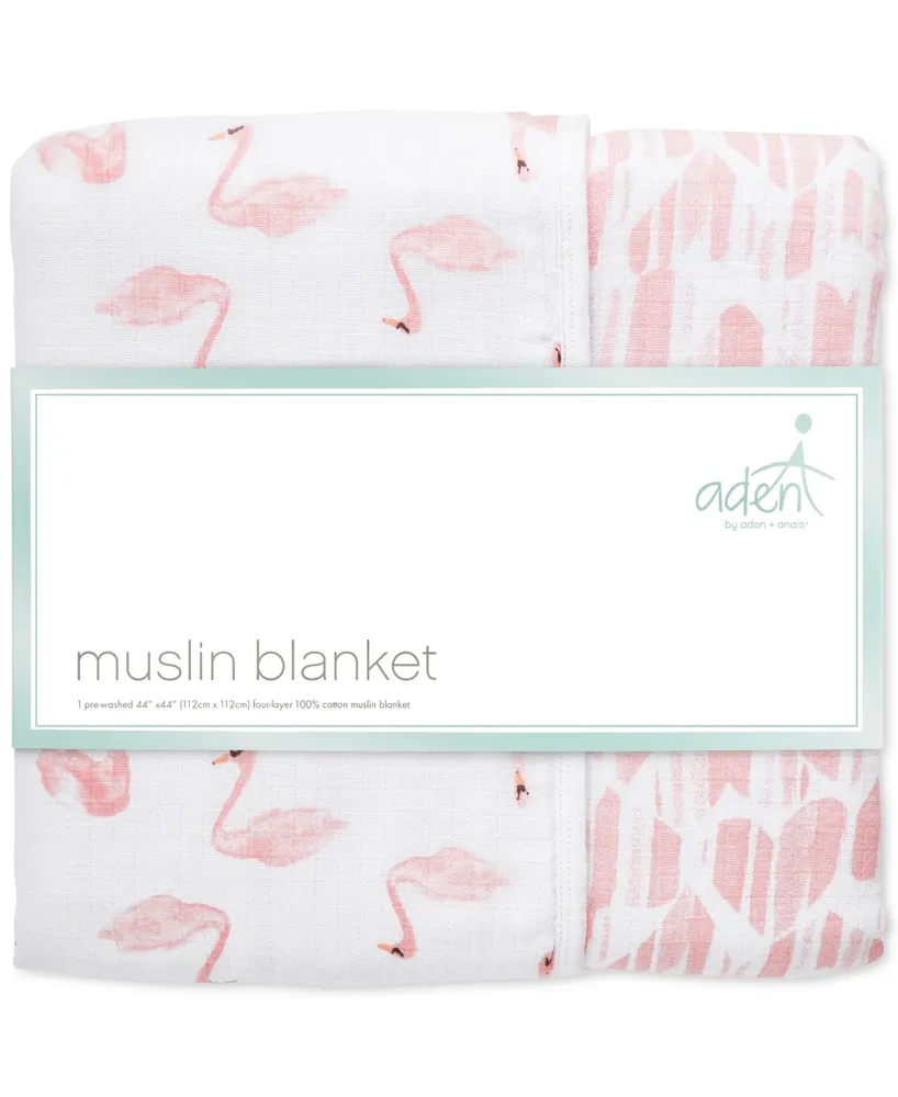 aden by aden + anais Baby Girls Swan Printed Blanket