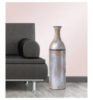 Vintiquewise 33" Rustic Farmhouse Style Galvanized Metal Floor Vase Decoration, Medium
