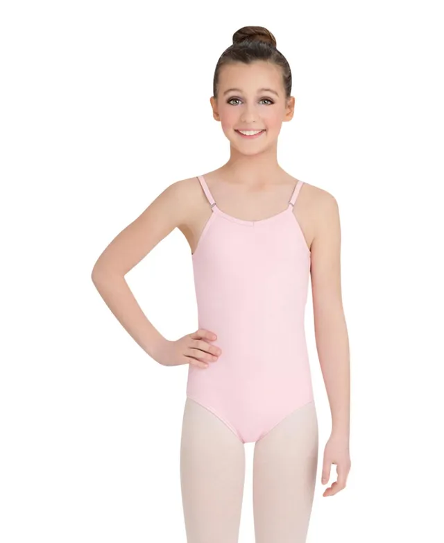 Capezio Black Women's Camisole Leotard with Clear Transition Straps, Large