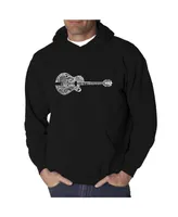 La Pop Art Men's Word Hooded Sweatshirt - Country Guitar