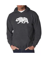 La Pop Art Men's Word Hooded Sweatshirt - California Bear