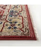 Lauren Ralph Lauren Ines LRL1293C Red and Beige 5'1" X 7'6" Area Rug