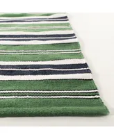 Lauren Ralph Lauren Leopold Stripe LRL2462K Green 4' X 6' Outdoor Area Rug