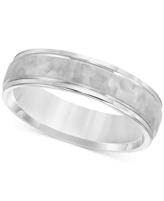 Hammered Texture Band in Sterling Silver