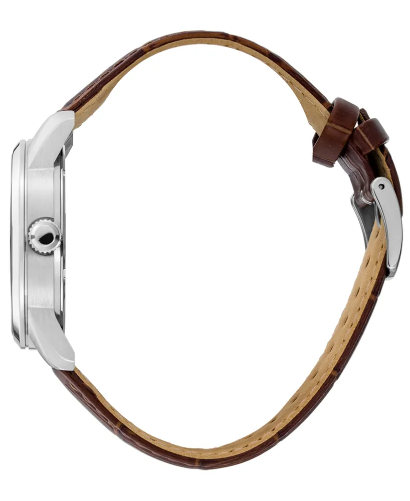 Seiko Men's Solar Essentials Brown Leather Strap Watch 40mm